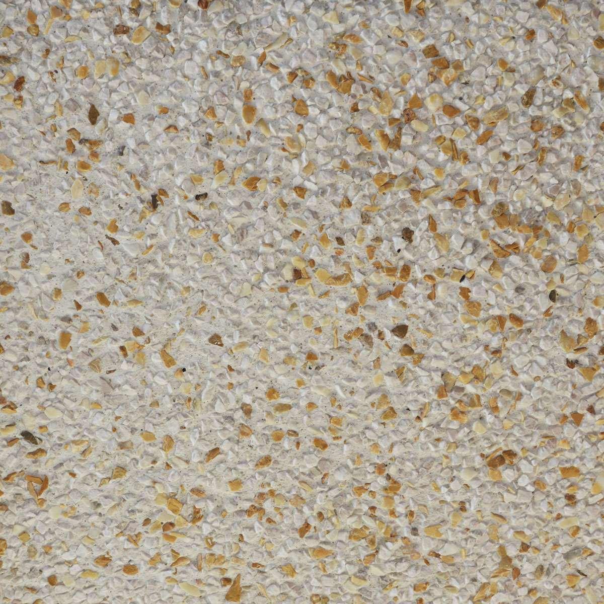 Deco Ghiaino incolore | Cemento bianco | Graniglia spaccato 9-12 mm  70% bianco Carrara + 30% giallo Siena