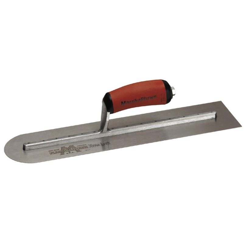 Rounded front finishing trowels