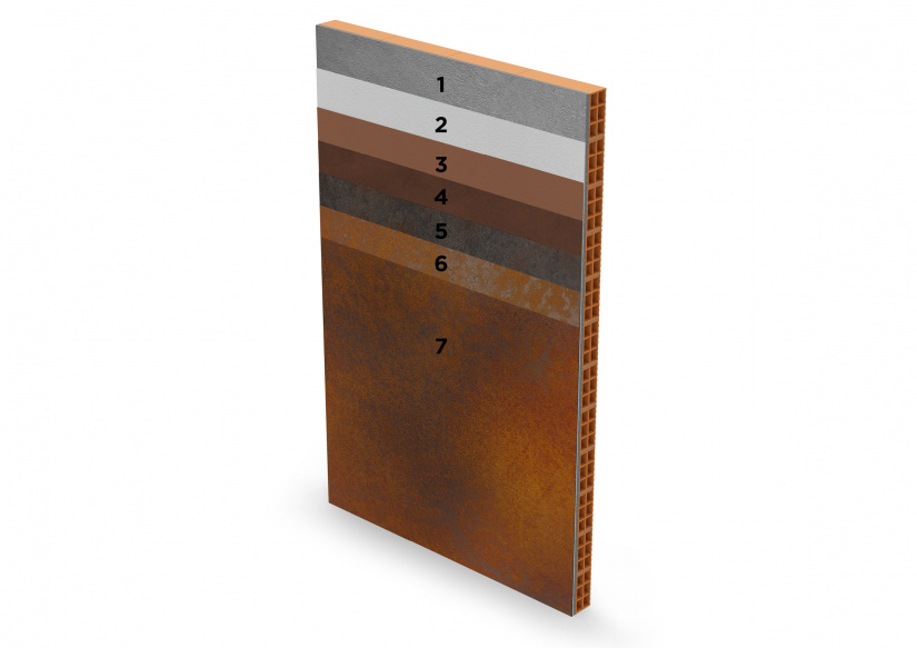 rivestimento effetto corten Oxydecor Rust Isoplam
