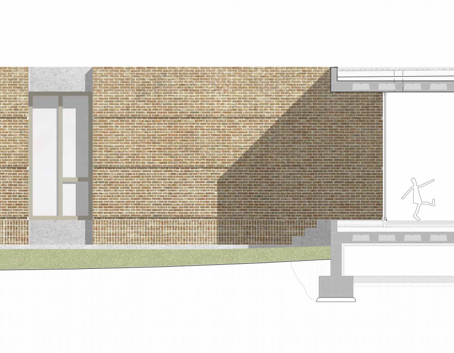 Deco Nuvolato Isoplam, pavimento nuvolato per patio esterno. The Veterinarian’s House, villa privata - Assisi (PG). Progetto: architetto Gregorio Pecorelli