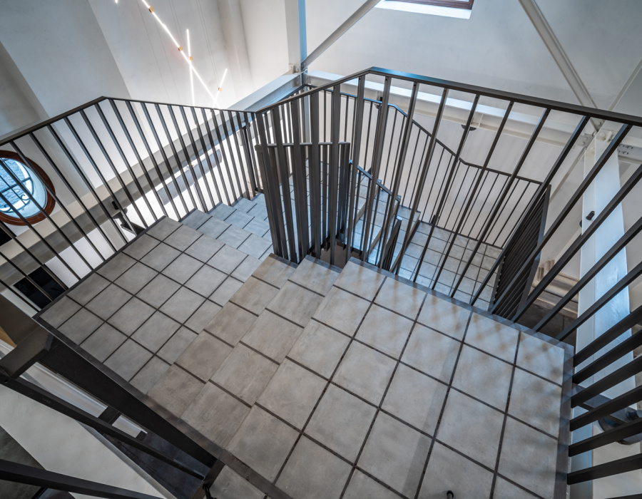 Skyconcrete® Indoor, pavimento effetto nuvolato basso spessore finitura light gray. Ca' Scarpa, Treviso. Progetto: Tobia Scarpa. 19