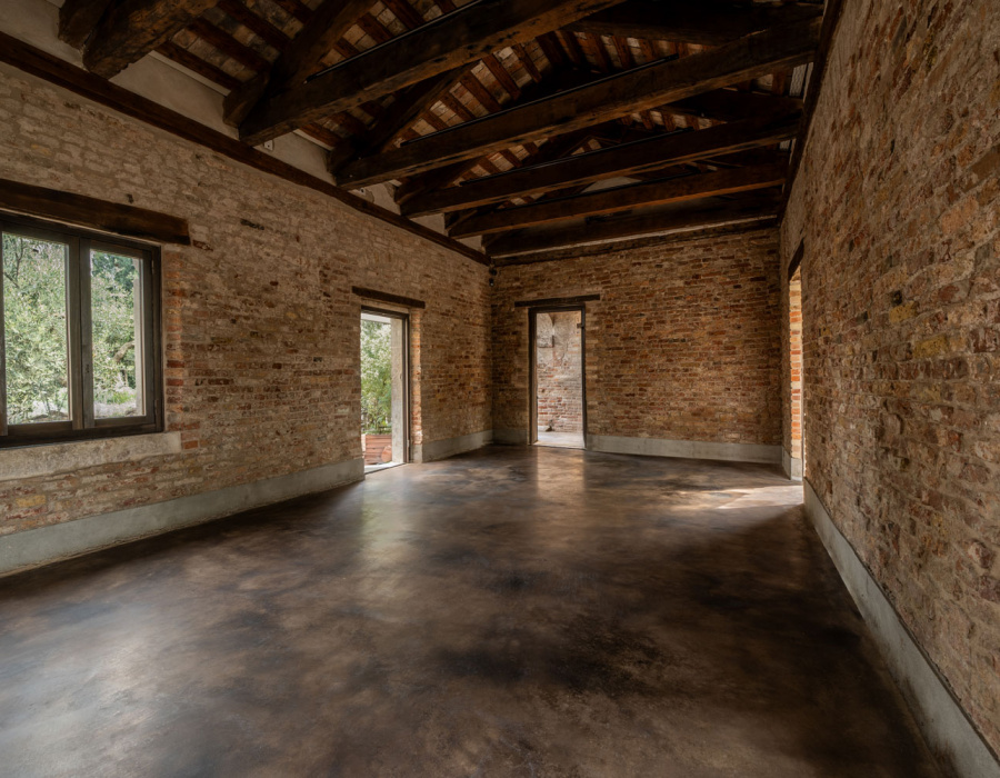 Pavimento in cemento effetto vintage. Orti del Redentore, Venice Gardens Foundations Venezia (VE)