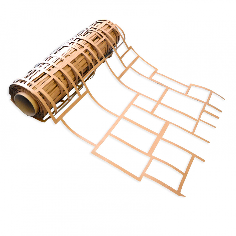 Paper stencil roll for decorative concrete flooring