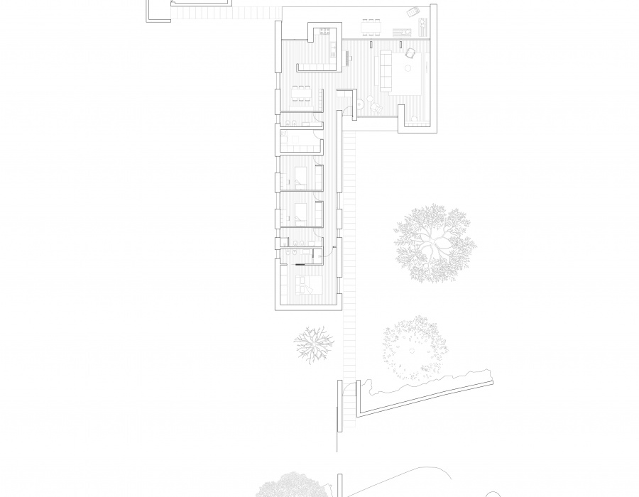 Deco Nuvolato Isoplam, pavimento nuvolato per patio esterno. The Veterinarian’s House, villa privata - Assisi (PG). Progetto: architetto Gregorio Pecorelli