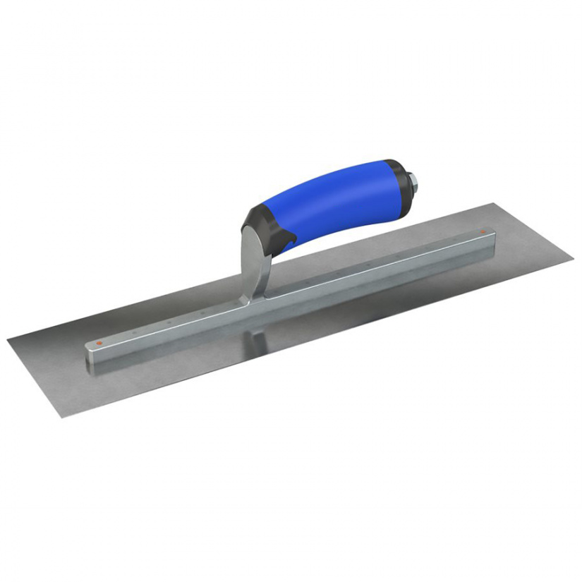 Rubber handle finishing trowels