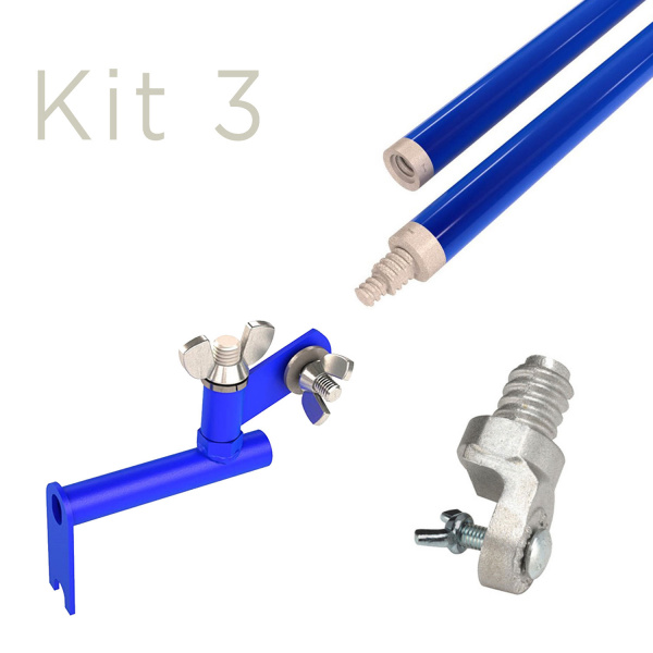 Kit per frattazzo con adattatore maschio per manico a vite