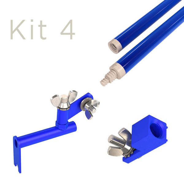 Kit per frattazzo con adattatore femmina per manico a vite