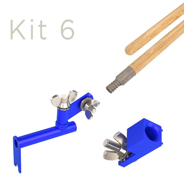 Kit per frattazzo con adattatore femmina per manico in legno