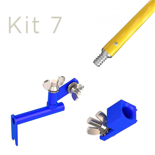 Kit per frattazzo con adattatore femmina per manico in alluminio