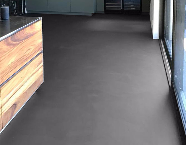 kitchen interior design micro cement floor design