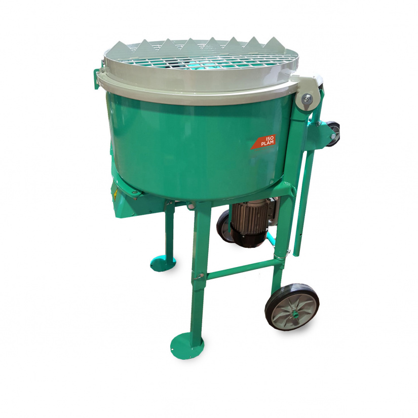 Compacte mixer voor mortel en voorgemengde producten