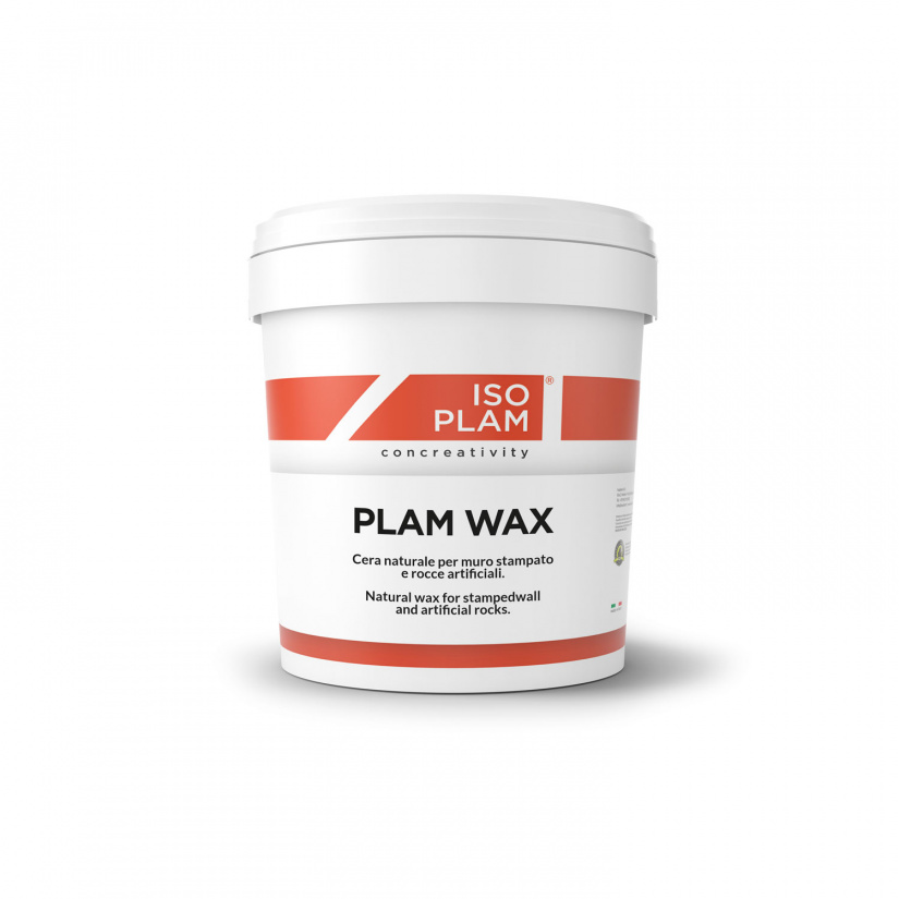 Natural protective wax for stamped walls