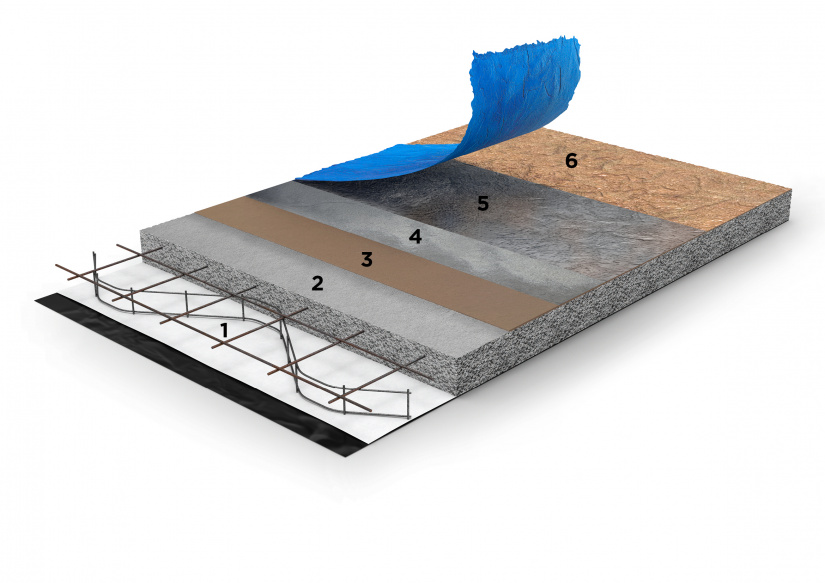 Render di un pavimento in cemento stampato con texture realistica, ideale per vialetti e terrazze esterne.