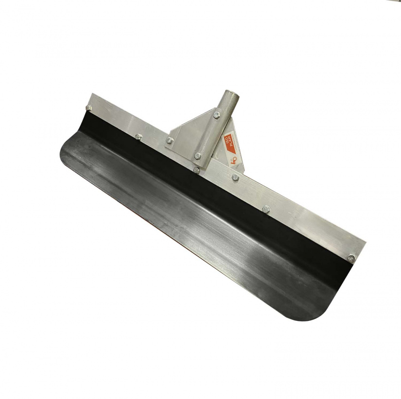 Round edge flexible blade smoother for seamless surface finishing and plaster smoothing.