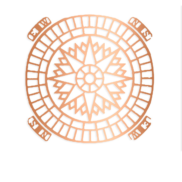 stencil carta per pavimento spray Isoplam star compass