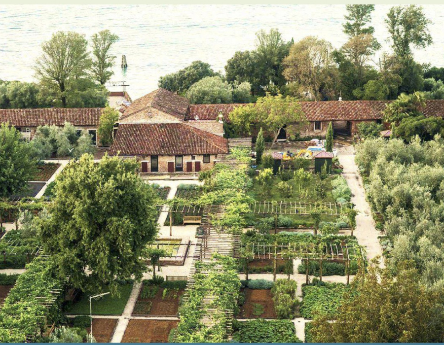 Pavimento in cemento effetto vintage. Orti del Redentore, Venice Gardens Foundations Venezia (VE)