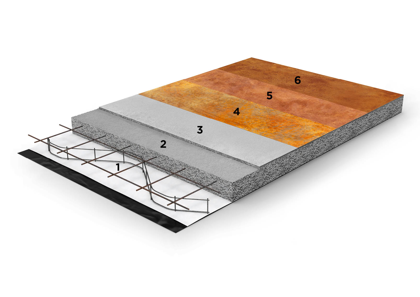 render pavimento in cemento acidificato decorativo