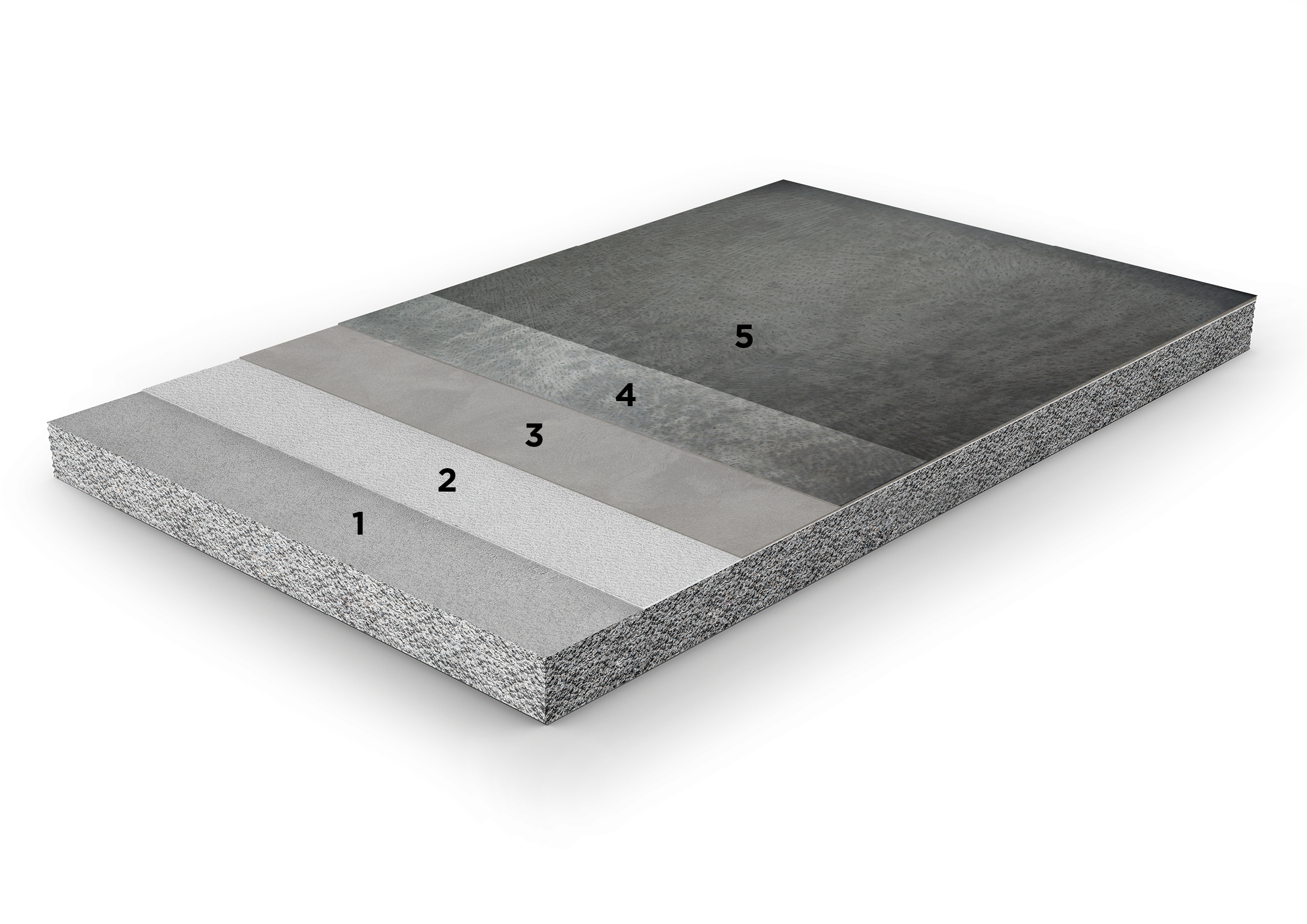 render pavimento Skyconcrete Indoor effetto nuvolato basso spessore interni