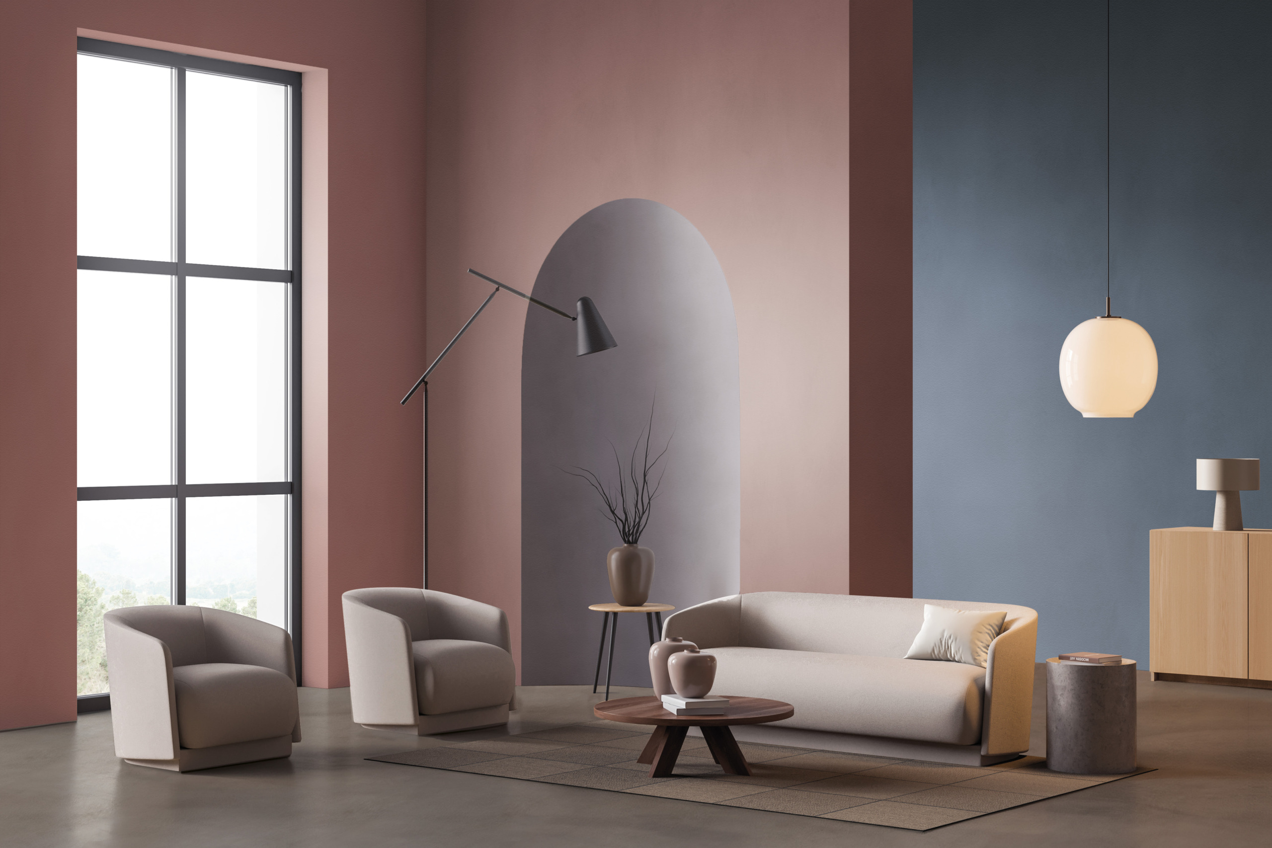 Micro Compact pavimento living in cemento resina a basso spessore