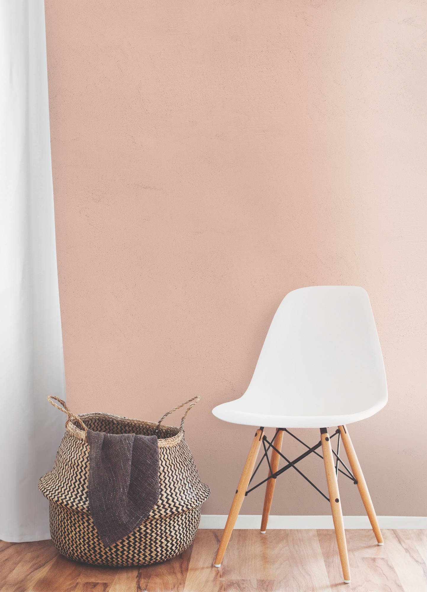 parete camera da letto in Micro Sale e Pepe microcemento