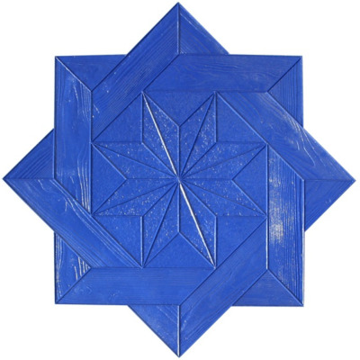 Stampo decorativo effetto cornice in legno con stella a otto punte per cemento stampato
