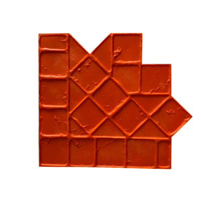 Stampo in gomma angolare effetto tile per cemento stampato