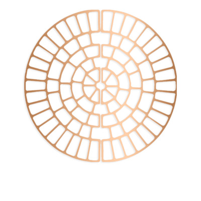 Stencil in carta plastificata disegno rosone concentrico