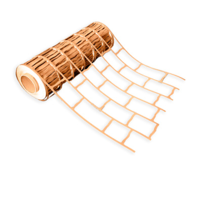 Stencil in carta plastificata disegno pietra squadrata Cobble Stone