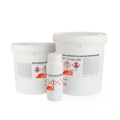 Malta epossidica tricomponente tixotropica per riparazioni
