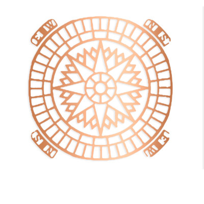 Stencil in carta plastificata disegno stella nautica