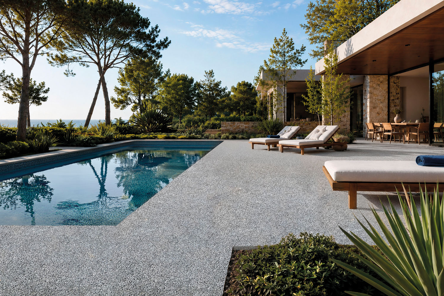 Bordo Piscina in calcestruzzo, Drenante Plam Cem Drain